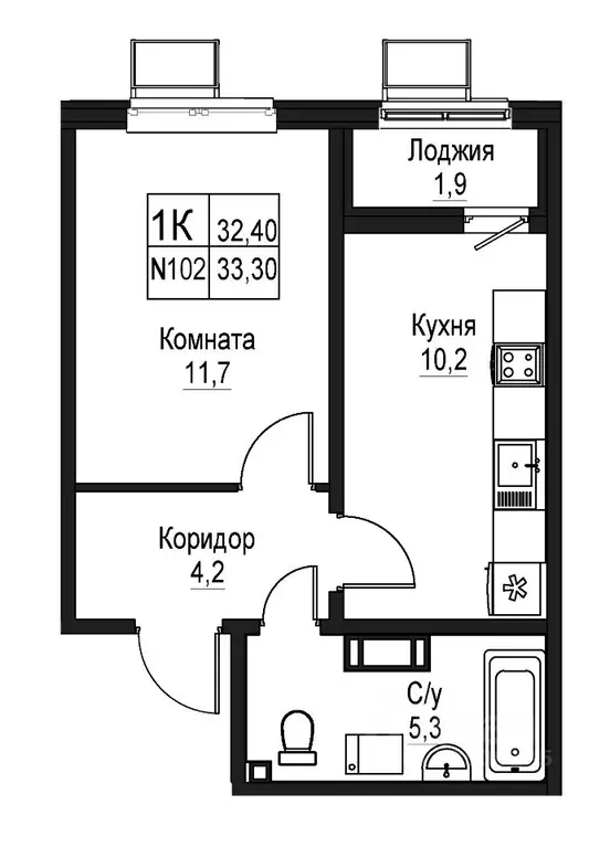 1-к кв. Нижегородская область, Нижний Новгород пос. Малышево, ул. ... - Фото 1