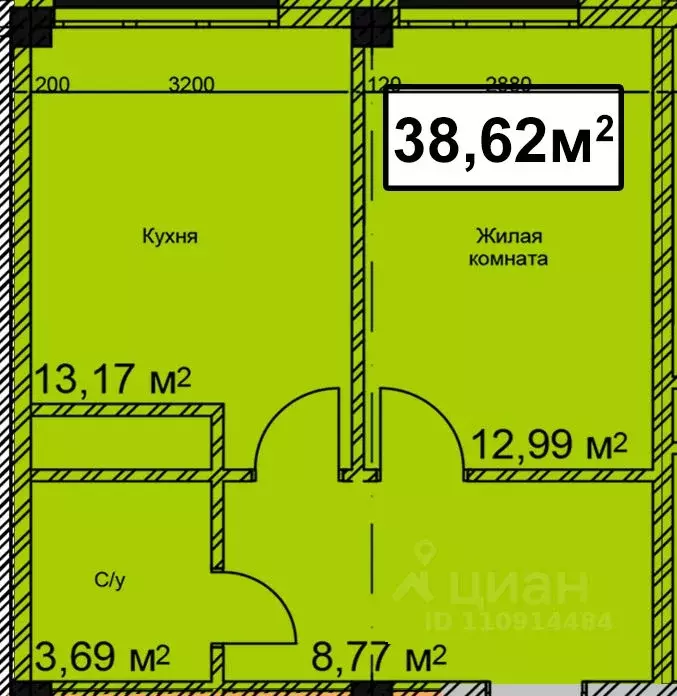 1-к кв. Ставропольский край, Ессентуки ул. Благодатная, 22к2 (38.62 м) - Фото 0
