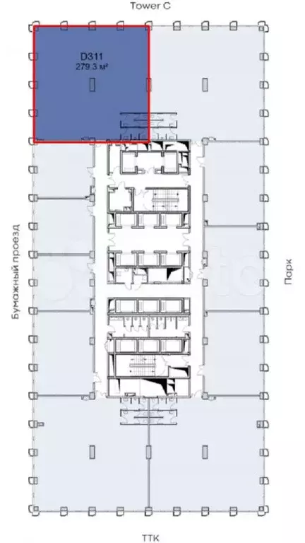 279,3 Продажа премиум офиса В БЦ стоун tower D - Фото 0