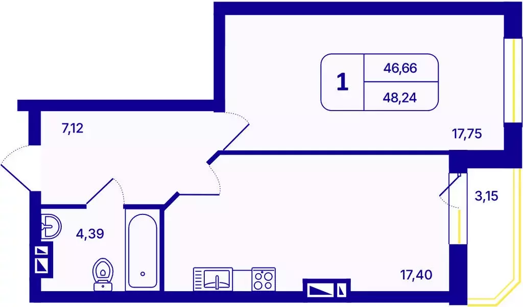 1-комнатная квартира: Новосибирск, Кировский район, Северо-Чемской ... - Фото 1