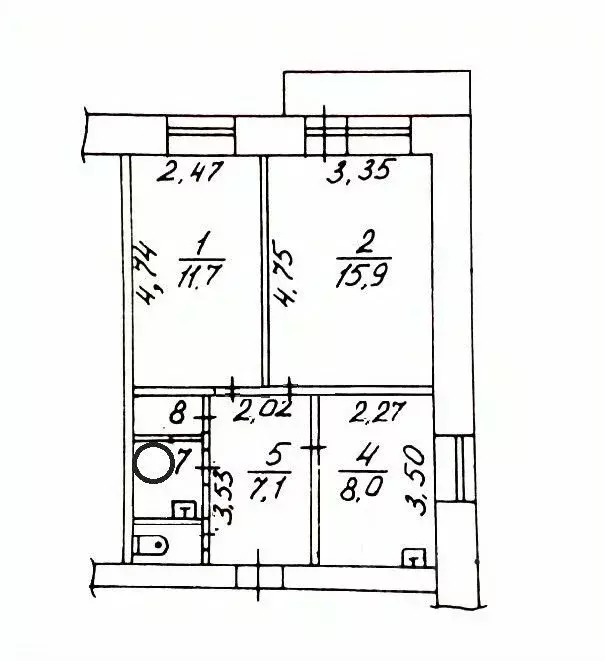 2-к кв. Красноярский край, Красноярск ул. Марковского, 49 (47.0 м) - Фото 1