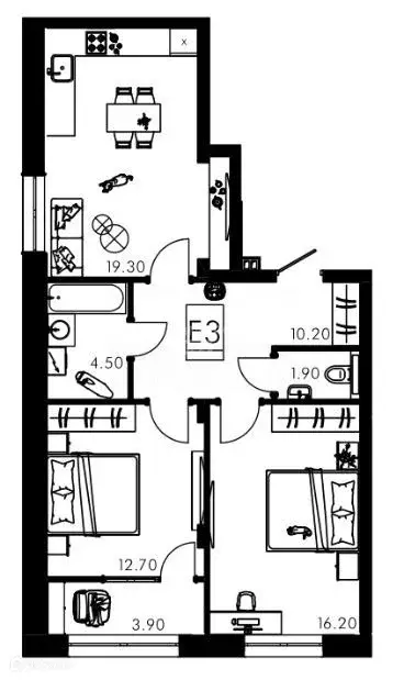 Продаётся 3-к квартира, 68.7 м - Фото 0