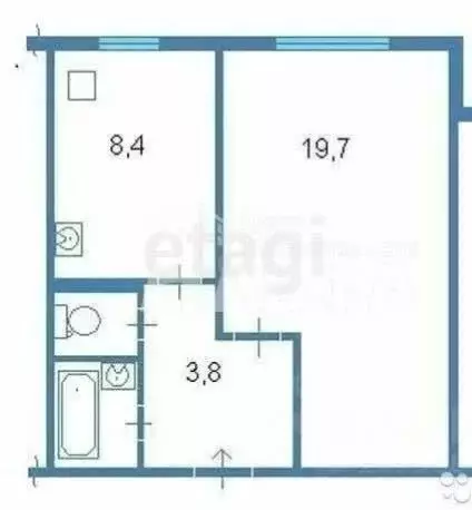 1-комнатная квартира: Тверь, бульвар Гусева, 19 (39 м) - Фото 1