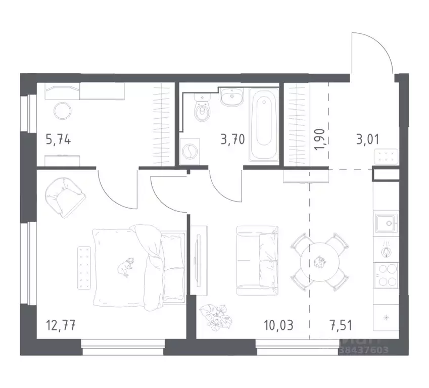 2-к кв. Башкортостан, Уфа Дема жилрайон, Новая Дема жилой комплекс, ... - Фото 0