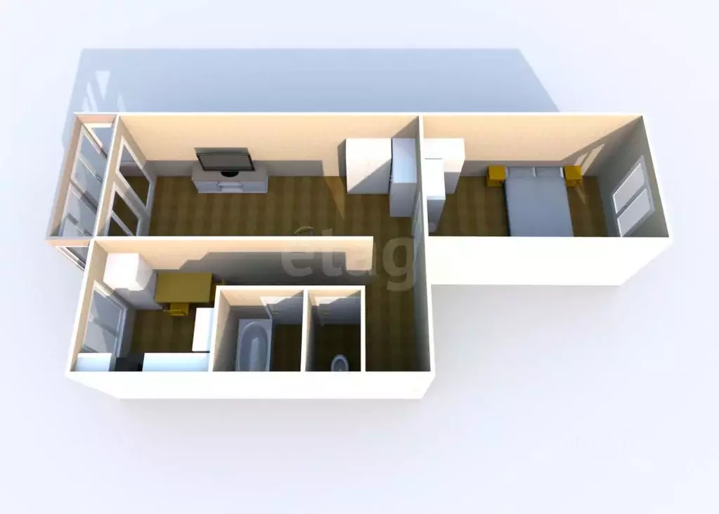 2-к кв. Сахалинская область, Южно-Сахалинск ул. имени Космонавта ... - Фото 2