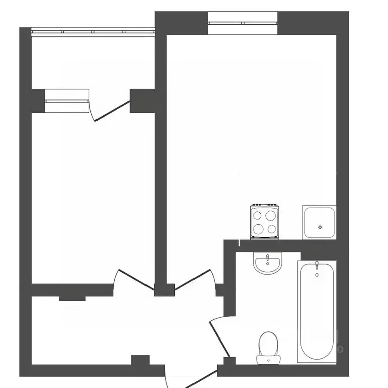 1-к кв. Тюменская область, Тюмень проезд Тихий, 2 (36.0 м) - Фото 1