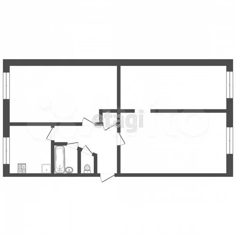 3-к. квартира, 61 м, 4/5 эт. - Фото 0