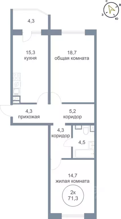 2-к кв. Ханты-Мансийский АО, Нефтеюганск 6-й мкр, Сияние жилой ... - Фото 0