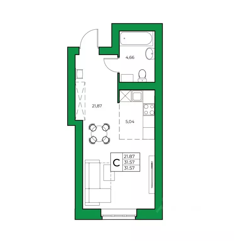 1-к кв. Башкортостан, Уфимский район, Зубовский сельсовет, с. Зубово ... - Фото 1