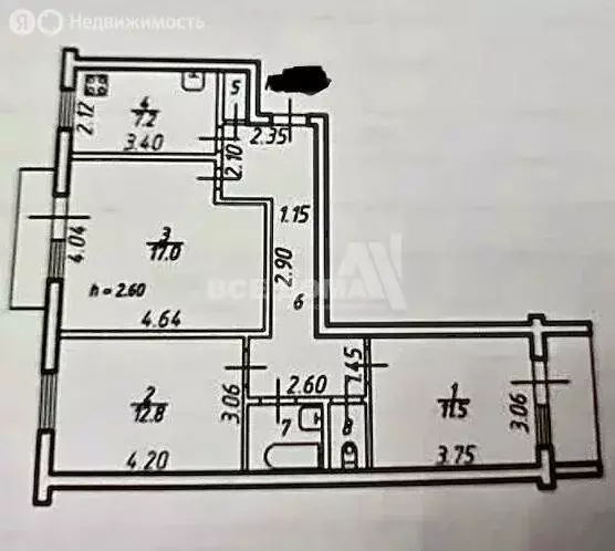 3-комнатная квартира: Ставрополь, улица Доваторцев, 59/1 (70 м) - Фото 1