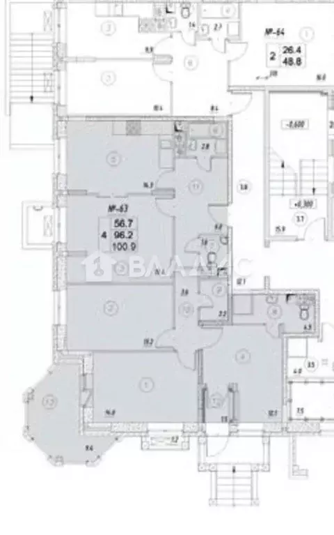 4-к кв. Московская область, Видное бул. Мстислава Ростроповича, 3к2 ... - Фото 1