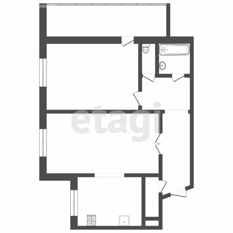 2-комнатная квартира: Тюмень, Ставропольская улица, 13 (53.1 м) - Фото 0