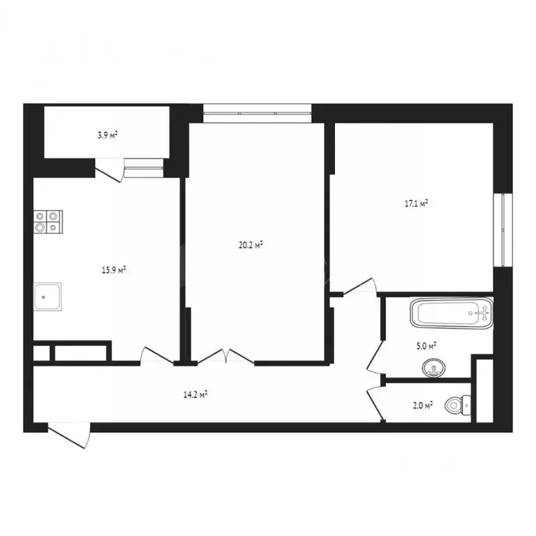 2-к кв. Тюменская область, Тюмень ул. 50 лет Октября, 4 (75.0 м) - Фото 2