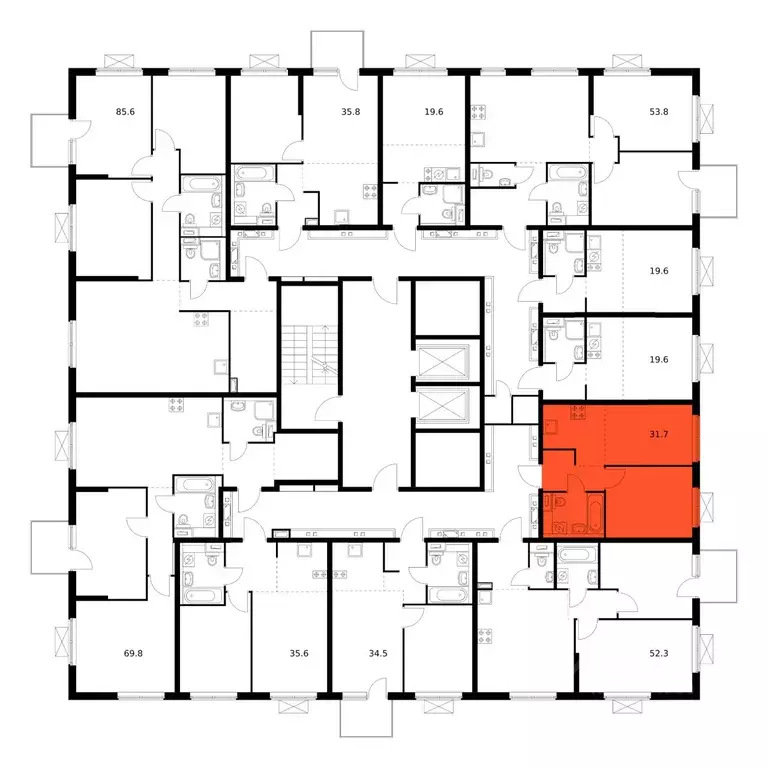 1-к кв. Приморский край, Владивосток ул. Борисенко, 48к1 (31.7 м) - Фото 2