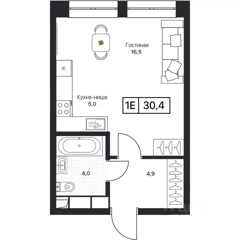 Студия Московская область, Пушкино Пушкино Град жилой комплекс, к2 ... - Фото 1