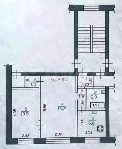 2-к. квартира, 40,8 м, 2/5 эт. - Фото 0