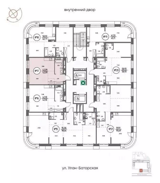 1-к кв. Иркутская область, Иркутск Макс жилой комплекс (42.09 м) - Фото 2