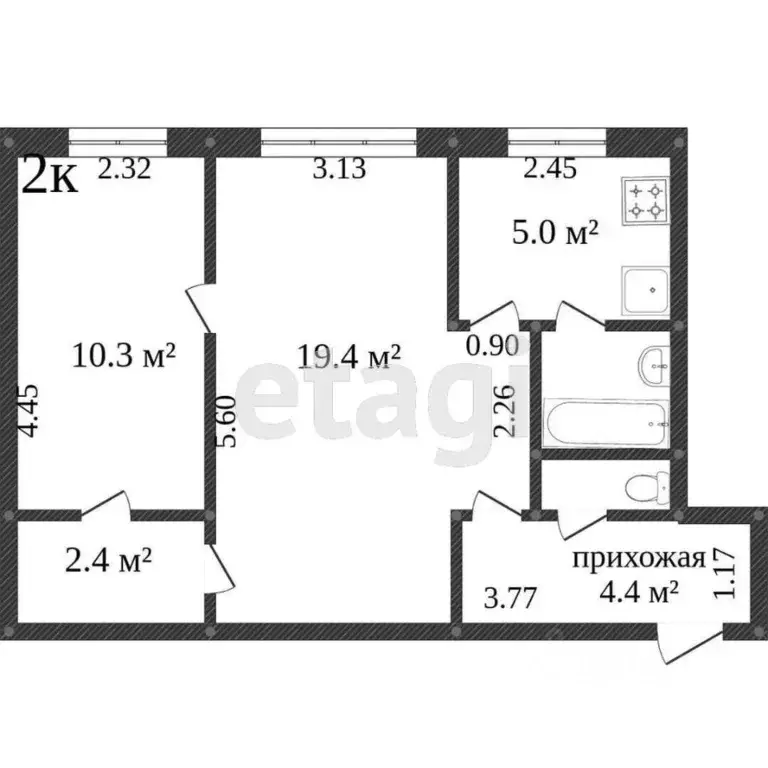 2-к кв. Хабаровский край, Комсомольск-на-Амуре Интернациональный ... - Фото 1