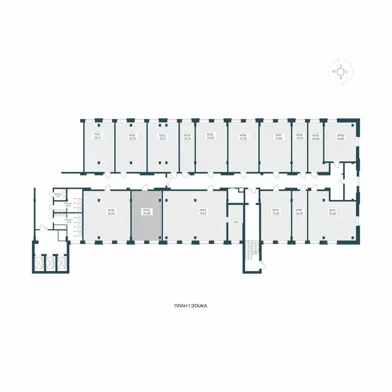 Помещение свободного назначения (50.96 м) - Фото 1