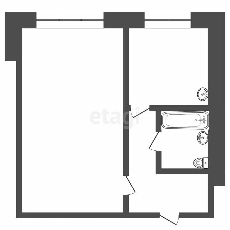 1-комнатная квартира: Томск, улица Петра Федоровского, 12 (25.4 м) - Фото 0