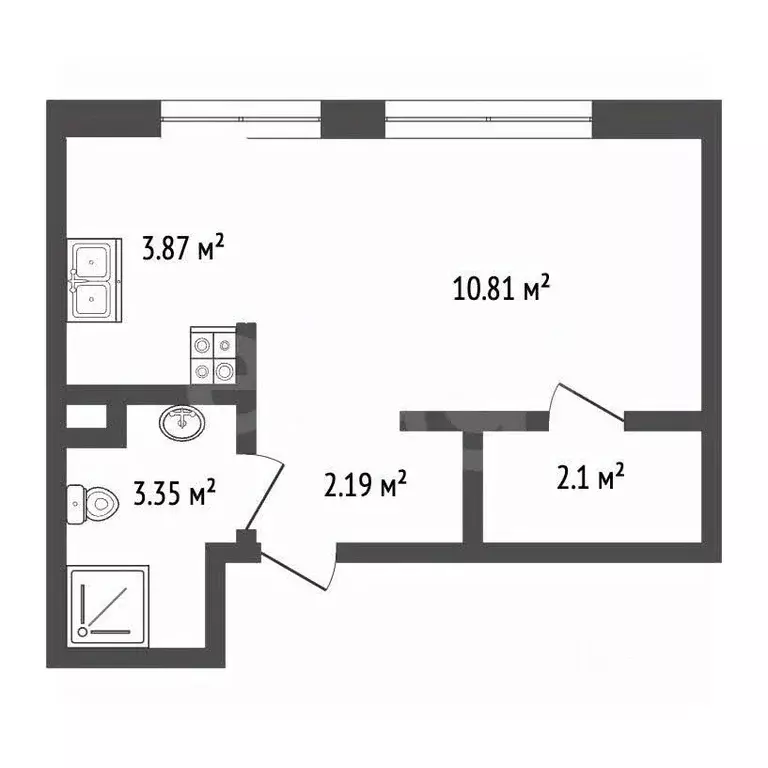 Студия Москва Автомобильный проезд, 4к4 (23.0 м) - Фото 2