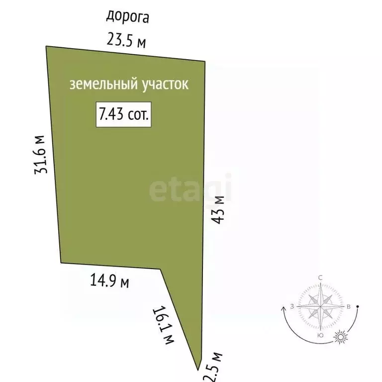 Участок в Забайкальский край, Чита Биофабрика СНТ,  (7.43 сот.) - Фото 1