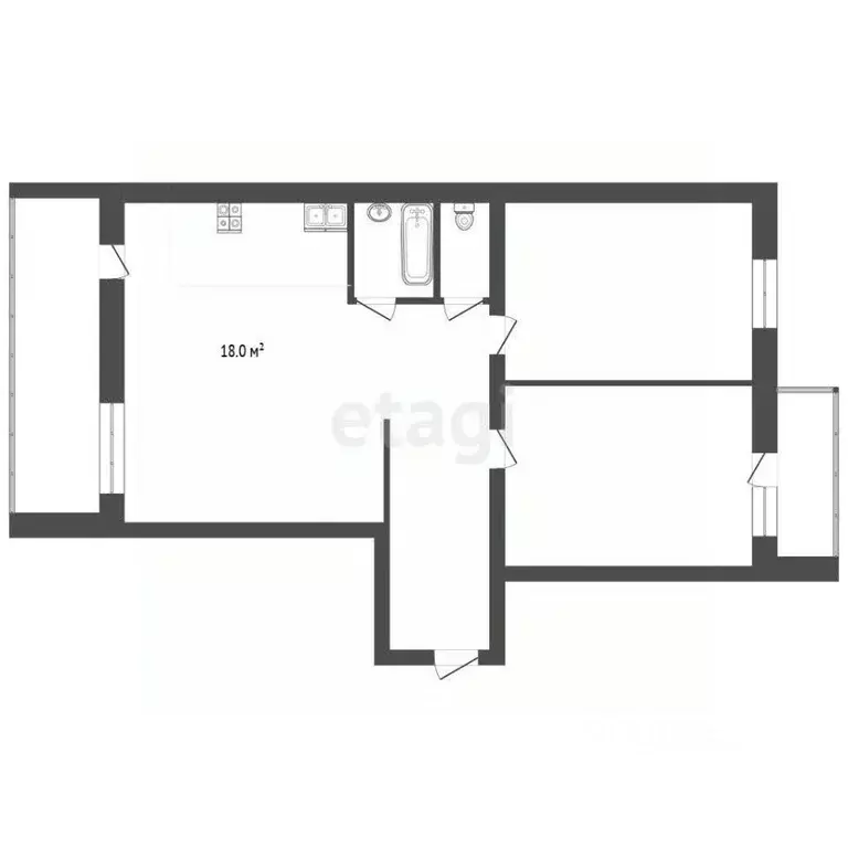 3-к кв. Вологодская область, Вологда ул. Гагарина, 25 (90.7 м) - Фото 2