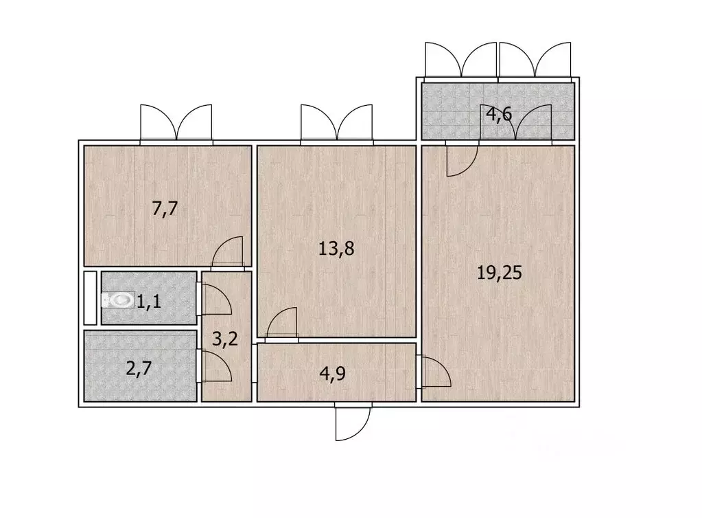 2-к кв. Московская область, Мытищи ул. Колпакова, 40/1 (55.3 м) - Фото 1