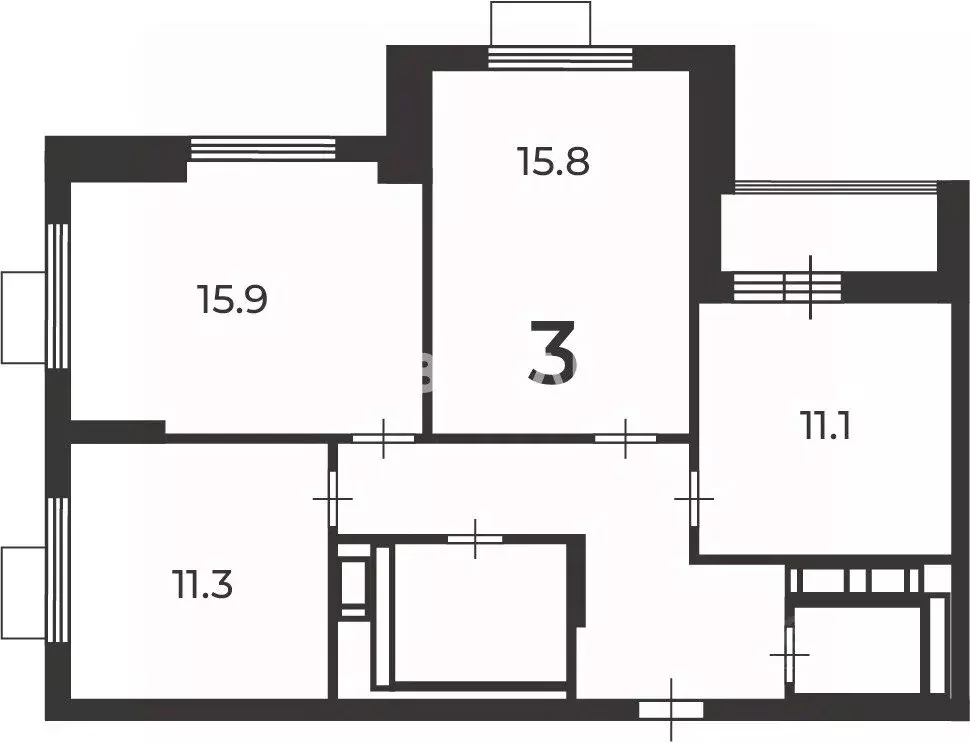 3-к кв. Москва ул. Маршала Чуйкова, 9А (70.8 м) - Фото 2
