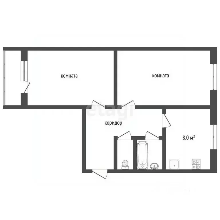 2-к кв. Московская область, Серпухов Весенняя ул., 8 (56.0 м) - Фото 2