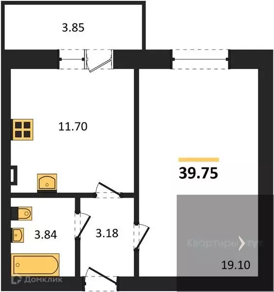 Продаётся 1-к квартира, 39.75 м - Фото 0