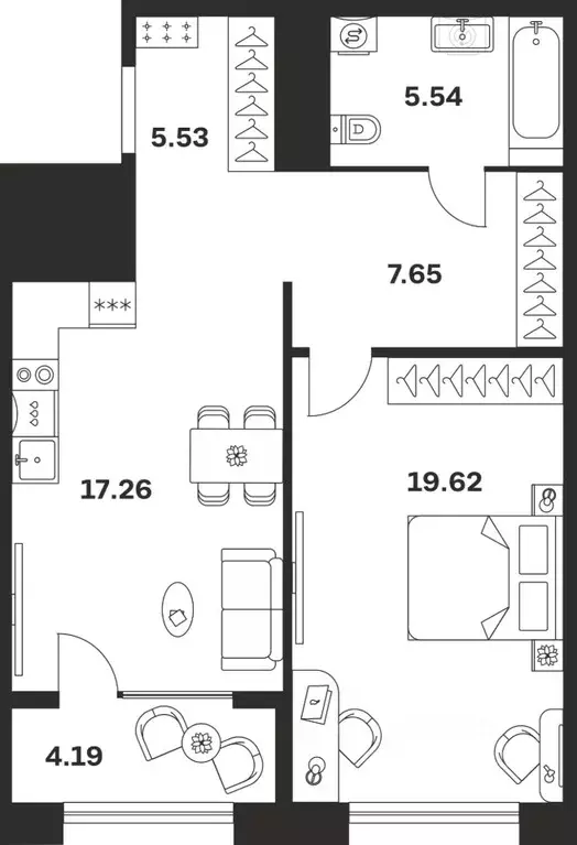 1-к кв. Тульская область, Тула ул. Болотникова, 4 (59.79 м) - Фото 1