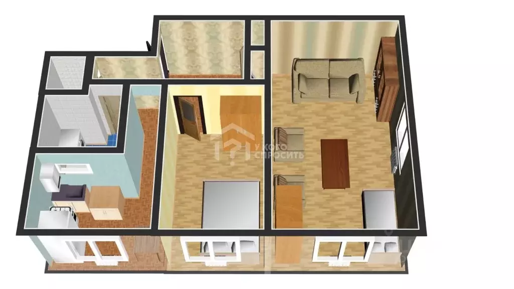 2-к кв. Санкт-Петербург, Санкт-Петербург, Пушкин Саперная ул., 10б ... - Фото 2