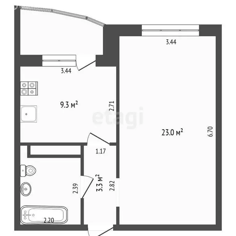 1-комнатная квартира: деревня Патрушева, улица Михаила Лермонтова, 3 ... - Фото 1