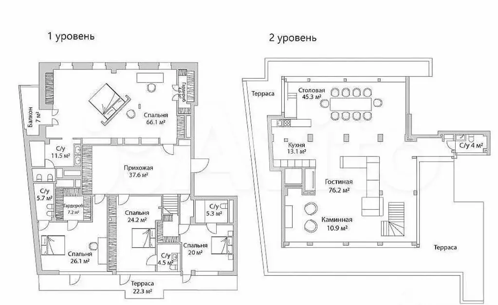 5-к. квартира, 341 м, 7/8 эт. - Фото 0