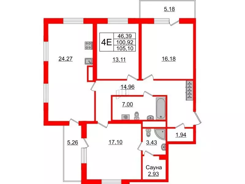 3-комнатная квартира: Санкт-Петербург, улица Струве, 8к3 (99.4 м) - Фото 0