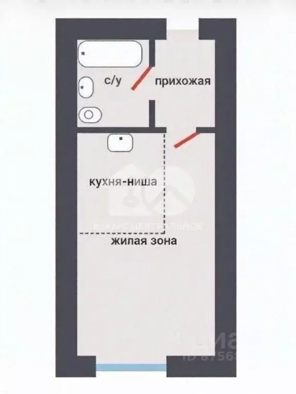 Квартира, студия, 25 м - Фото 1