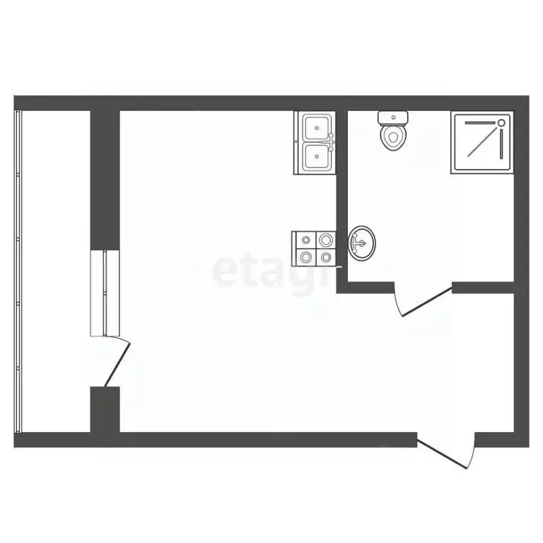 Студия Свердловская область, Екатеринбург ул. Крауля, 107 (19.3 м) - Фото 2