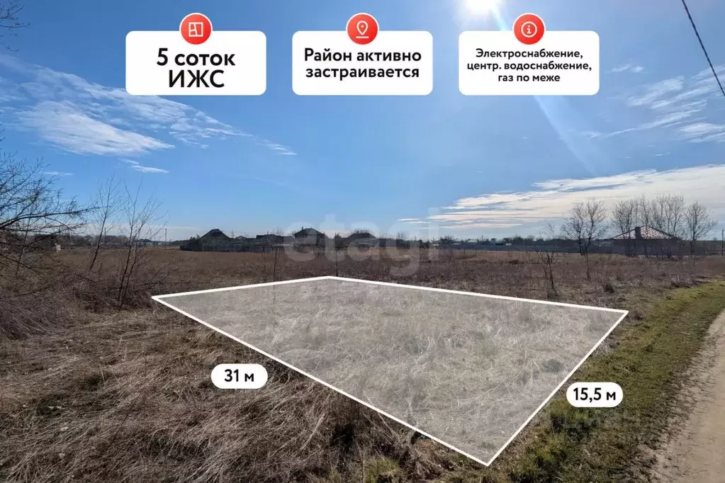 Участок в Краснодарский край, Темрюкский район, Краснострельское ... - Фото 1