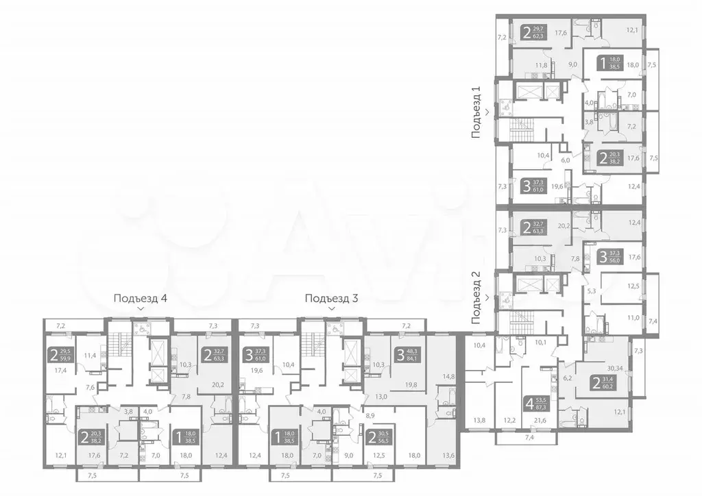 1-к. квартира, 38,5 м, 15/17 эт. - Фото 1