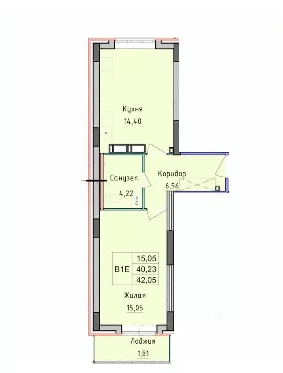 1-к кв. Ярославская область, Ярославль ул. Дядьковская, 25А (42.05 м) - Фото 1