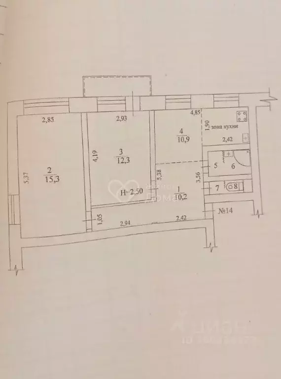 2-к кв. Волгоградская область, Волгоград ул. Маршала Еременко, 114 ... - Фото 2