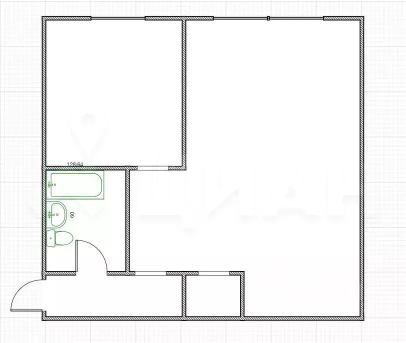 1-к кв. Тульская область, Тула ул. Академика Павлова, 1в (30.0 м) - Фото 2