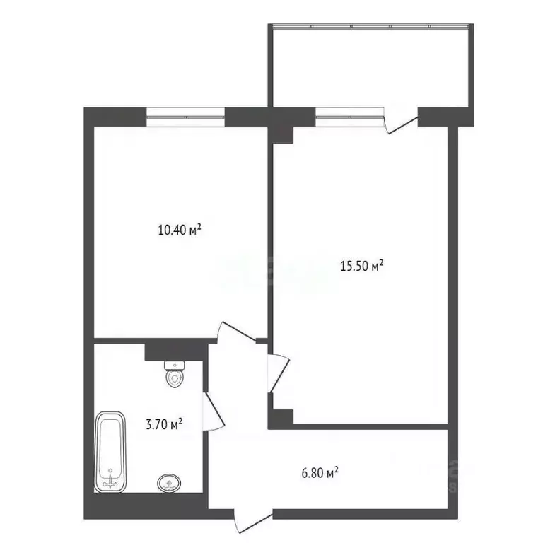 1-к кв. Красноярский край, Красноярск ул. Петра Подзолкова, 21 (37.8 ... - Фото 2