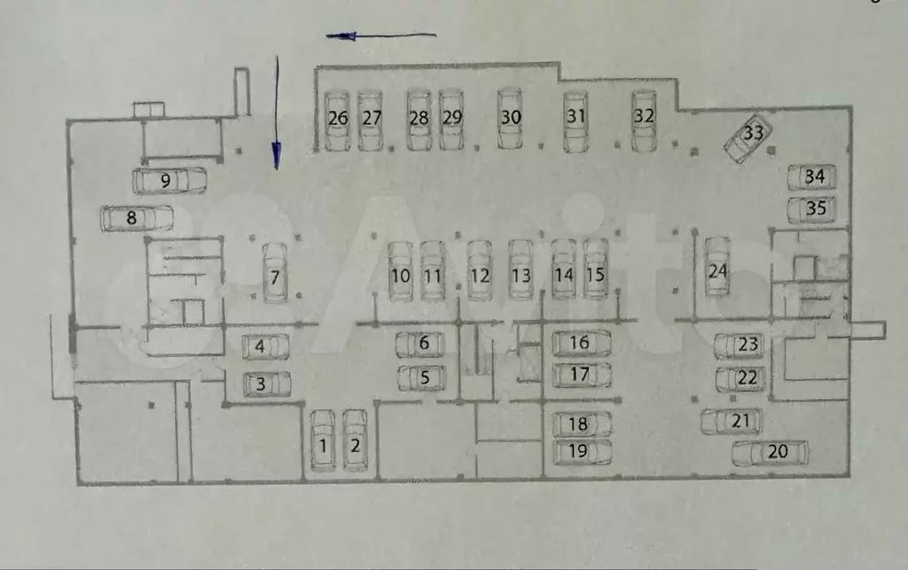 Машиноместо, 18 м - Фото 1