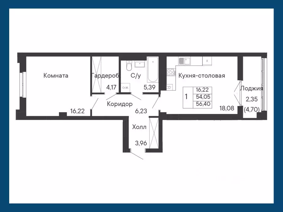 1-к кв. Ростовская область, Ростов-на-Дону Ривьера жилой квартал,  ... - Фото 0