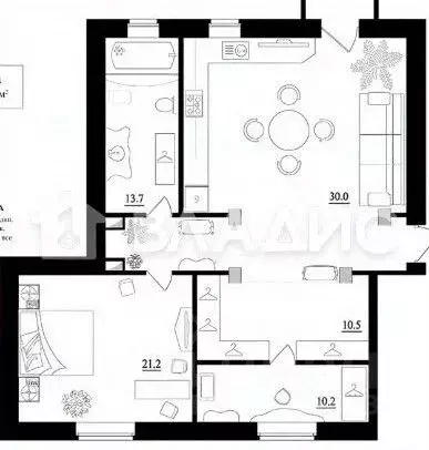 2-к кв. Москва Гончарная наб., 3С5 (84.0 м) - Фото 2