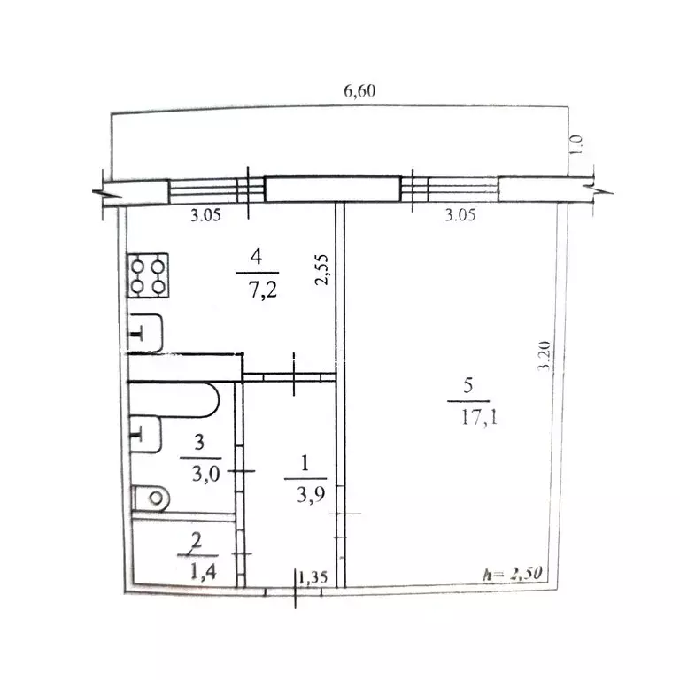 1-комнатная квартира: Амурск, Октябрьский проспект, 9А (32.6 м) - Фото 2