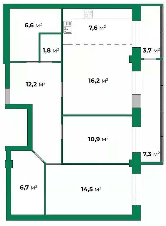 3-к кв. Кировская область, Киров ул. Урицкого, 24 (76.5 м) - Фото 0