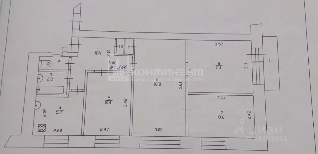 4-к кв. Владимирская область, Ковров Муромская ул., 25 (63.0 м) - Фото 1